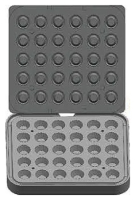 Форма для тарталетницы Kocateq DHTartmatic Plate 05 (круглые, верхний Ø 40,6 мм, нижний Ø 27 мм, 30 шт.)