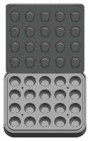 Форма для тарталетницы Kocateq DHTartmatic Plate 58 (круглые, верхний Ø 53 мм, нижний Ø 39 мм, 20 шт.)